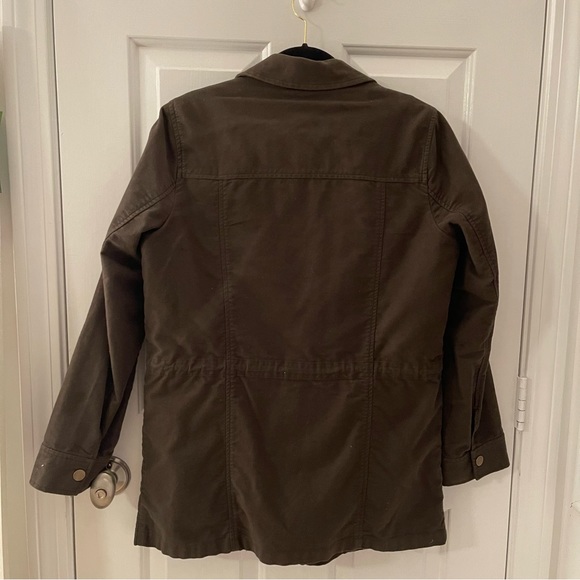 LIKE NEW! J.Jill army green lined utility jacket - Picture 2 of 14